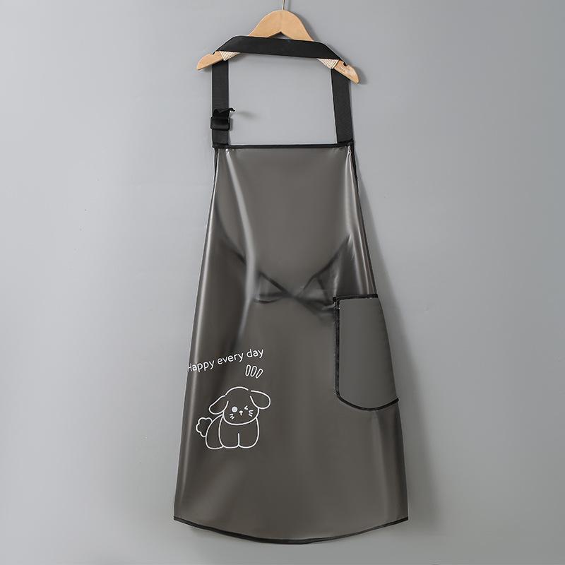 Cute Summer TPU Kitchen Apron - Waterproof, Oil and Stain Resistant with Cartoon Design