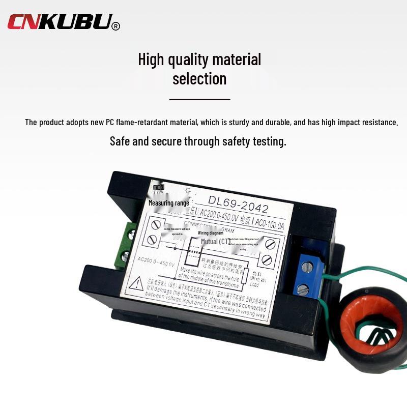 DL69-2042 High-Precision Dual-Display LED AC Meter 220/380V 100A True RMS Detector