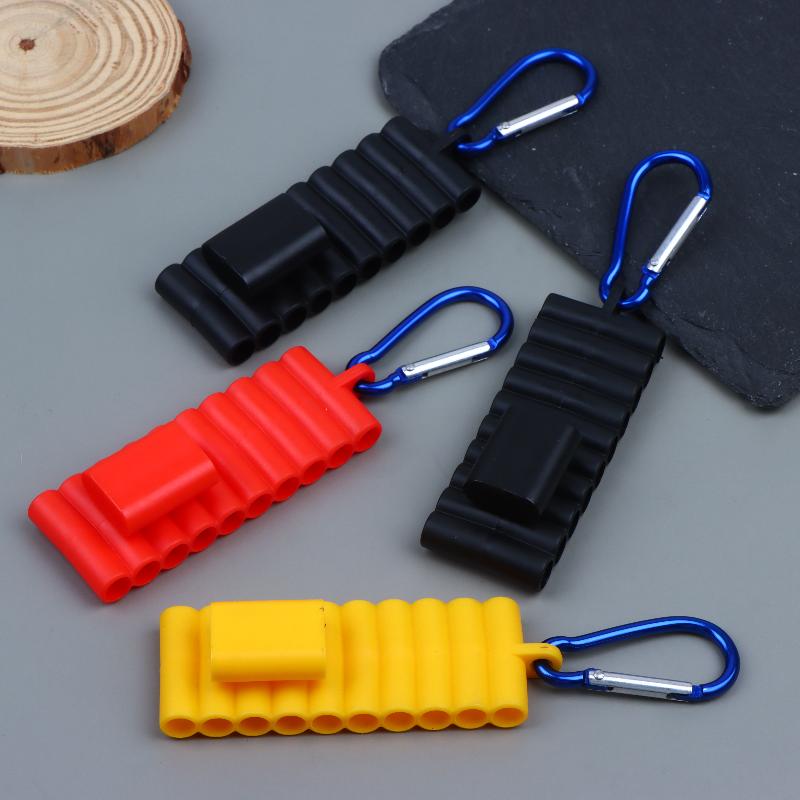 Portable 1/4" Hex Shank Screwdriver Bit Holder 22 Holes Shockproof Storage Case for Construction Site Worker Use