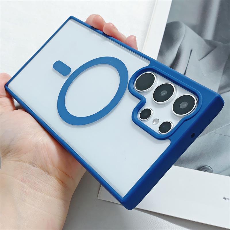 Magnetic Transparent Phone Case for Samsung S25 Ultra/Edge & S23/22