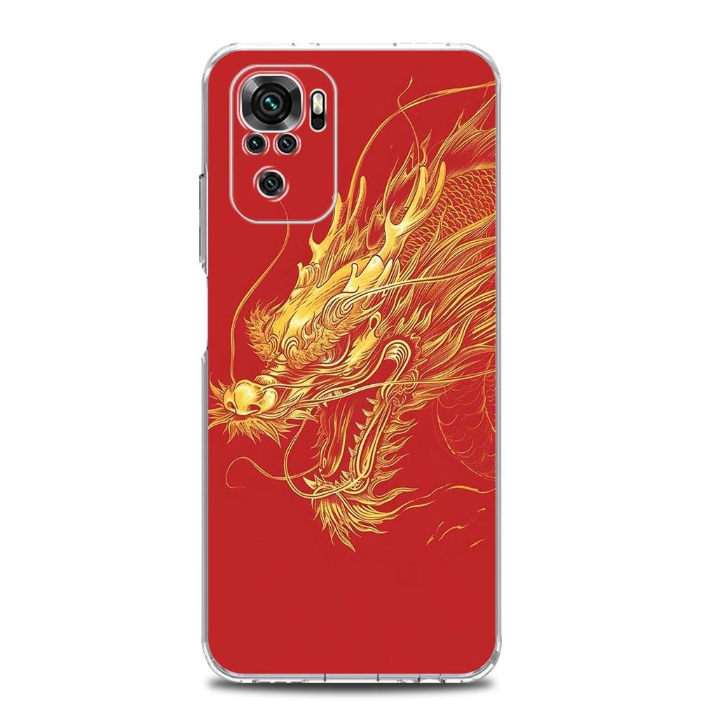 Phone Case For Xiaomi Redmi Note 15 14 13 12 4G 10 11 Pro Plus 5G 14C 13C 12C 10C Clear Soft TPU Cover Dragon
