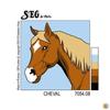 Canvas Kit - Seg - White Sudan - Horse - 20x20cm - Ideal for Children