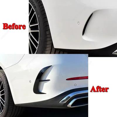 2Pcs Rear Bumper Splitter Side Air Vent Wind Knife For Mercedes Benz C Class W206 C180 200 260 300 400 C43 C63s AMG 2022-2024