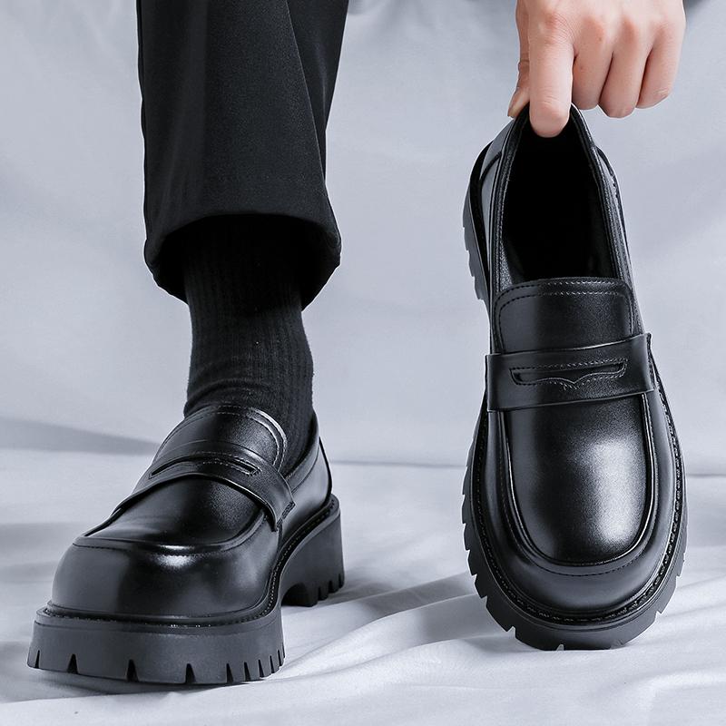 Fashion British Fashion Style Thick Soled Derby Men's Shoes Minimalist Style Office   Outdoor Trend Party  Hot Selling Men's Shoes