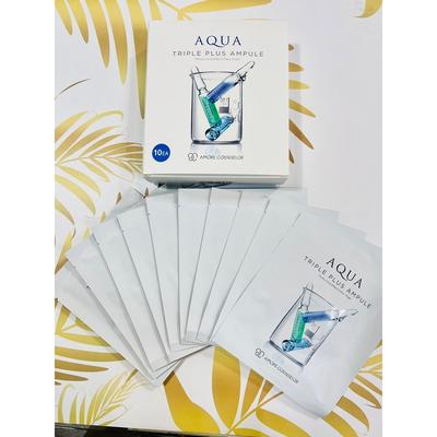 Amore Sella View Aqua Triple Plus Ampullenmaske 30ml 10 Stück Aufhellende Faltenverbessernde Kosmetik 2027 (Lieferung am selben Tag), 10 Stück, 1 Schachtel