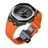 Mod-kit för Casioak GA2100 GA2110 Metallfodral Bezel Gummiarmband För Casioak GAB2100 2110 Modifieringssats Fodral Med Skruvkorrigering