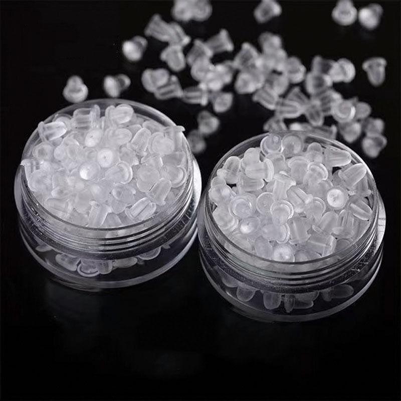 2000pcs Rubber Earring Back Silicone Round Ear Plug Blocked Caps Earring Stoppers For DIY Earring Parts Jewelry Making Decora