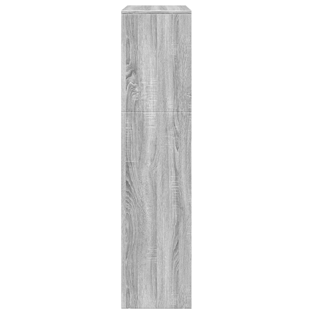 Room Divider Bookshelf 3 Tier Gray Sonoma 123 x 29 x 123 cm
