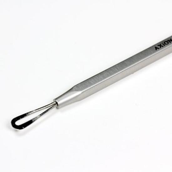 AXiON Stainless Steel Blackhead Pusher with a Premium Smoke Finish (Oval Loop) (Germany) #slg000595fba