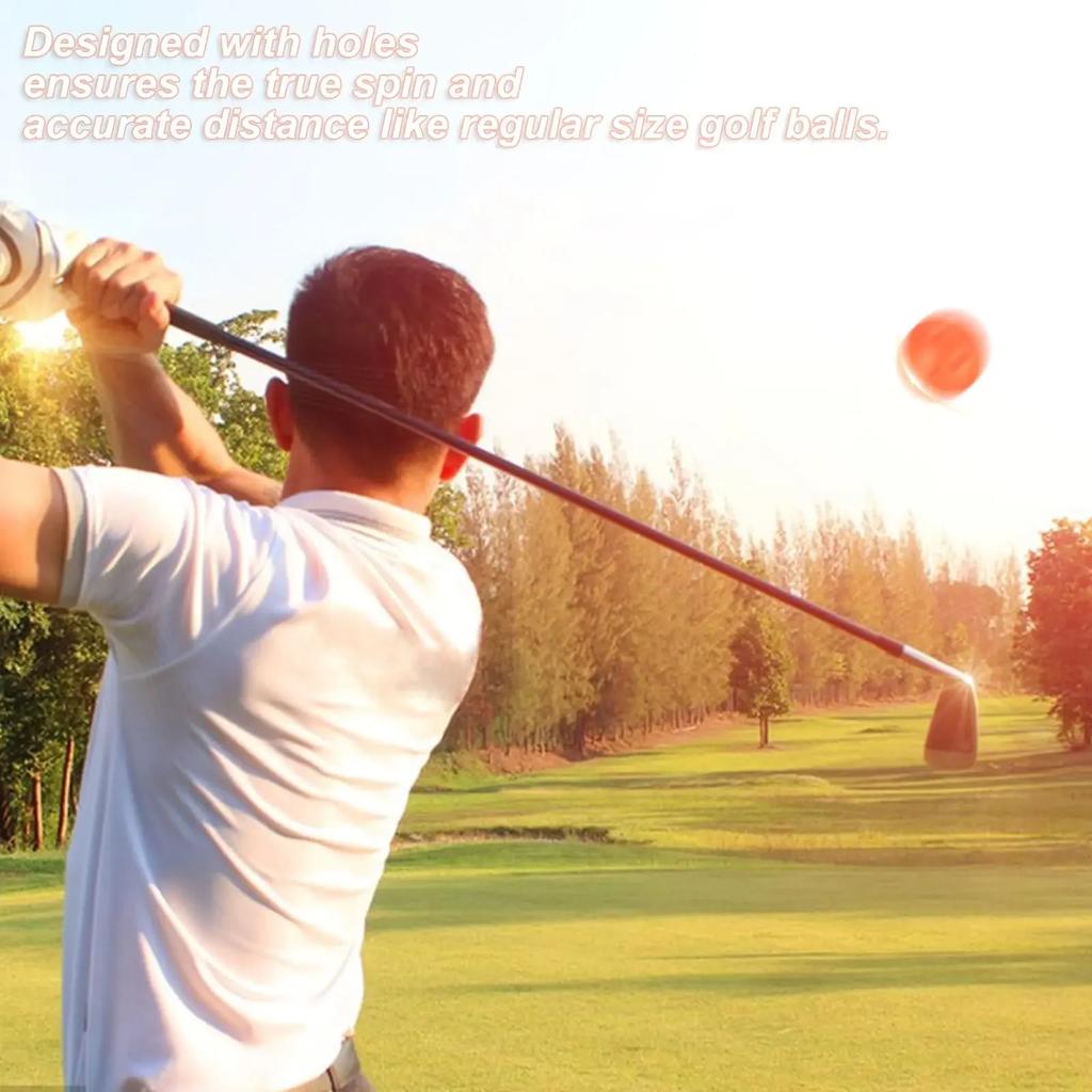 28 Pcs Air Flow Hollow Golf Balls 42mm Plastic Exercise Balls for Swing Practice Driving Range Home Outdoor Games Suitable