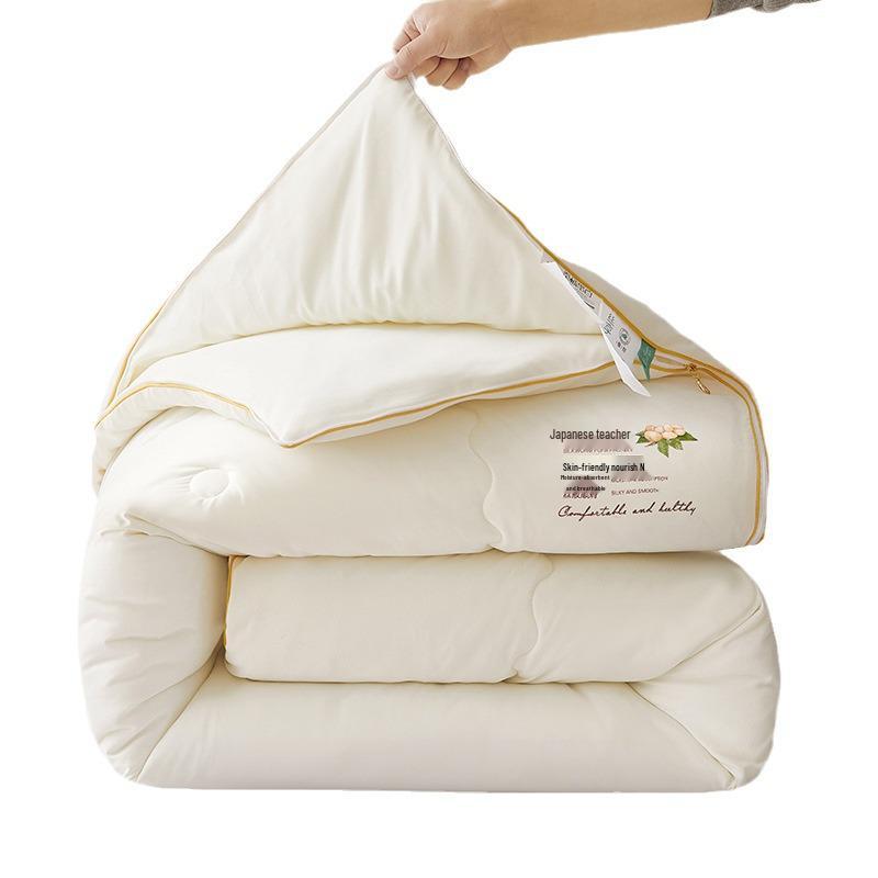 Crystal Home Textiles Silk and Mulberry Quilt: Thick Zippered Spring & Autumn Parent-Child Quilt, Winter Gift Edition.