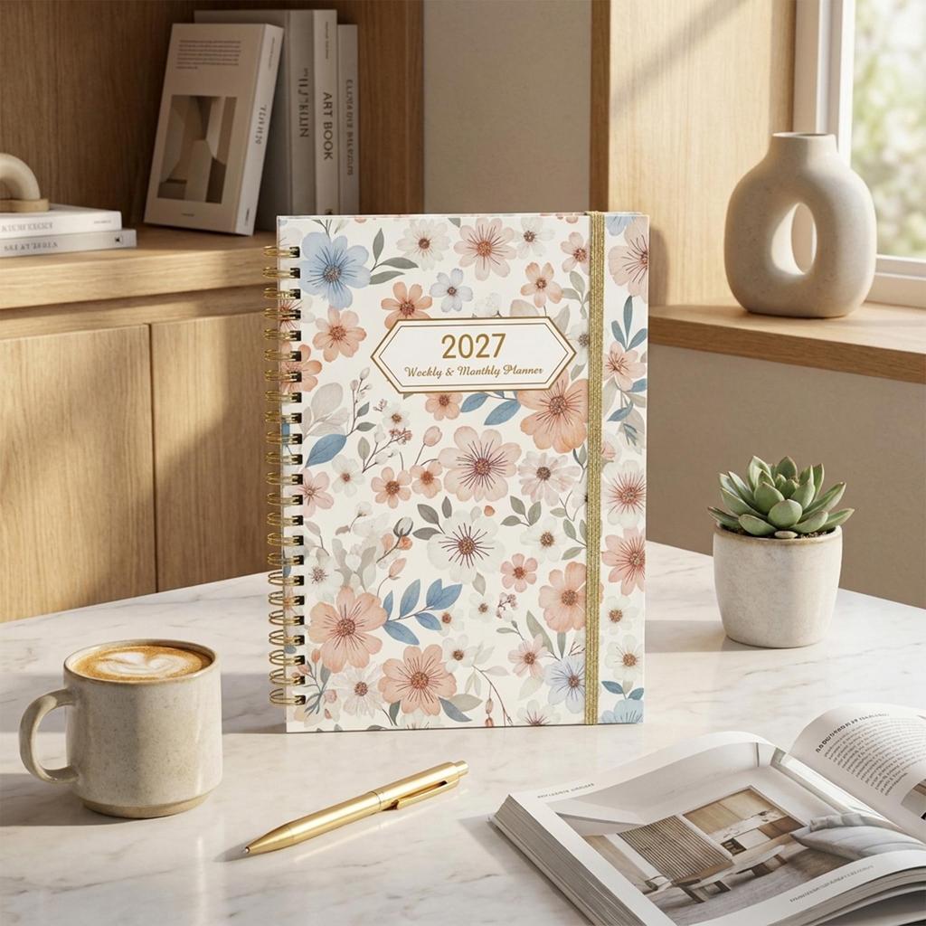 2027 A5 Custom English Spiral Weekly Planner Notebook