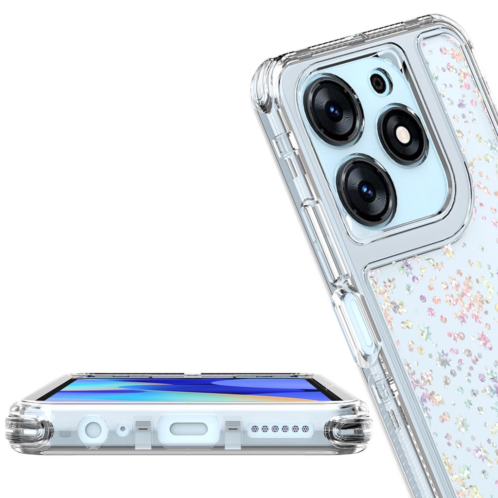 For TECNO Spark 10 Pro Case Precise Cutouts Acrylic TPU Clear Phone Cover with Laser-printed Film
