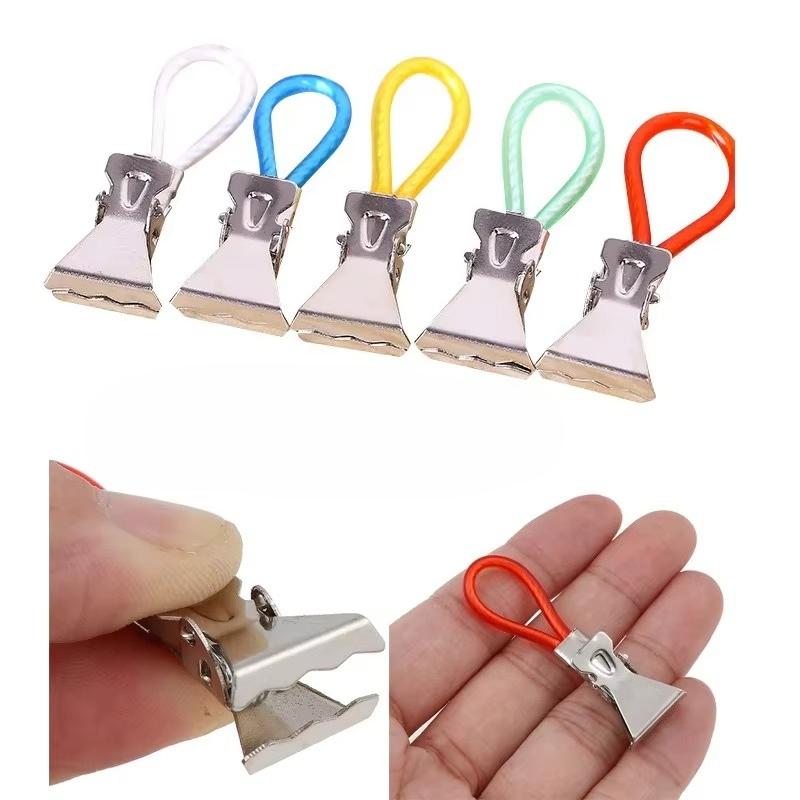 5PCS Clothes Pegs Stainless Steel Clothespins Colorful Laundry Tea Towel Hanging Clips Loop Clothes Folder Bathroom Acssories