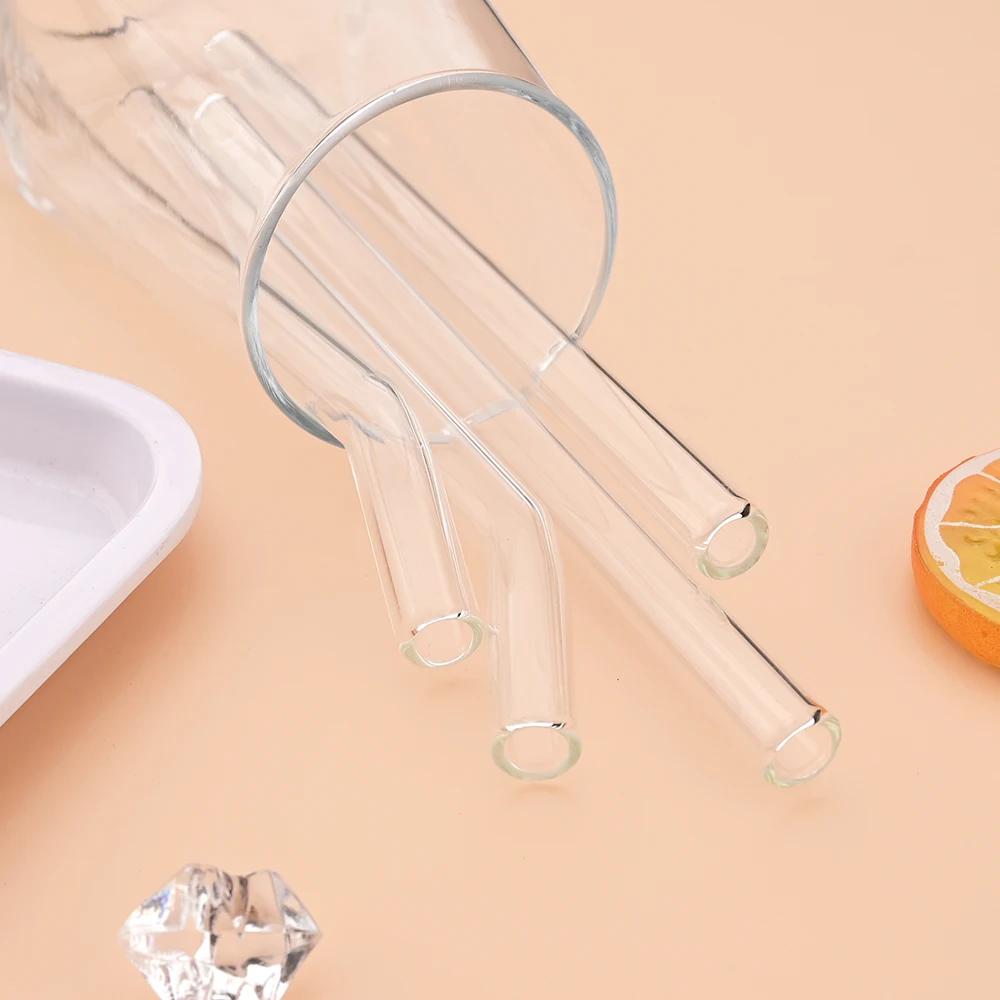 High Borosilicate Glass Straw Set Reusable Straw 12mm Wide Smoothie Straw for Bubble Tea Milkshakes Drinking for Bar Accessories