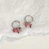 Colorful Drip Oil Sausage Dog Earrings Unique Design Dachshund Puppy Ear Hoops Personality Fashion Ear Jewelry Accessories
