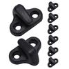 8PCS Nylon Kayak Lashing J Shape Hooks with Flat Head Screws Black Kayak Hooks Replacement for Boating Accessories