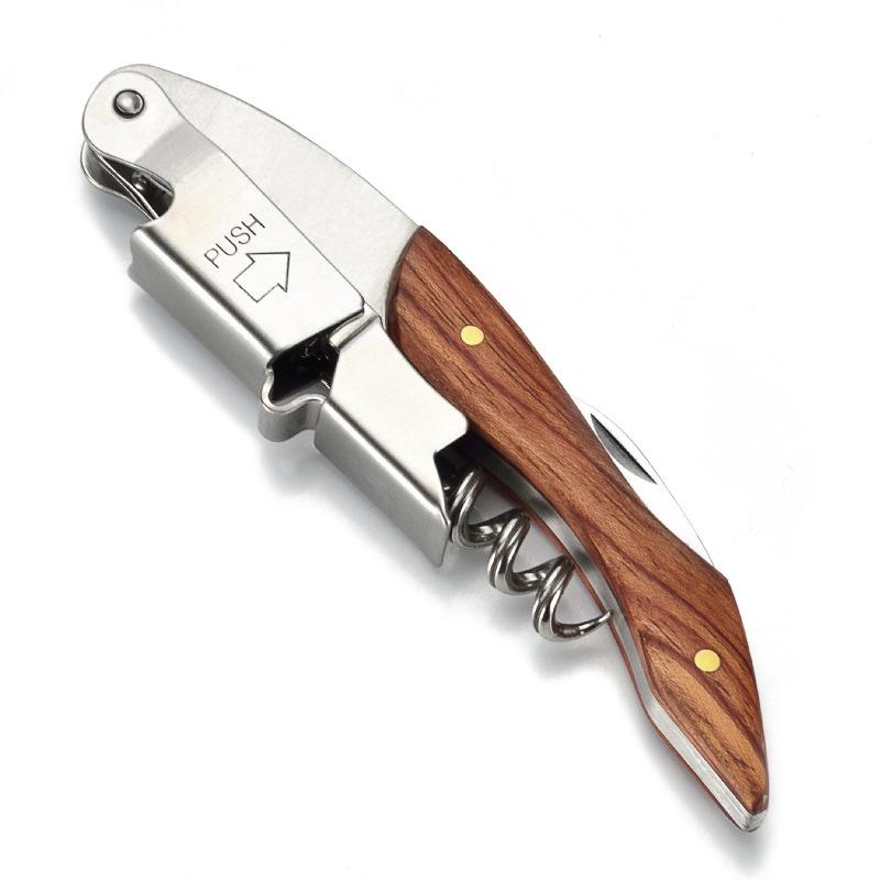 Waiter's Corkscrew with Red Pear Wood Multifunction Wine Corkscrew Professional Bottle Opener Easy To Carry Kitchen Accessories