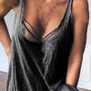 U-neck Sleeveless Thin Women Vest Lady Casual Solid Color Loose Tees Streetwear