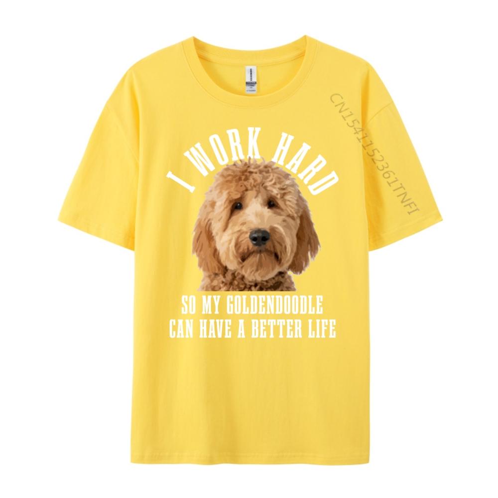 Goldendoodle Mom Doodle Dog Dad Designer T Shirt Luxury TShirt Big And Tall Graphic Tee Original Mens TShirts Creative
