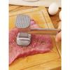 1 Stück Doppelseitiger Zartmacher Hammer Steak Hammer Aluminiumlegierung Steak Kochwerkzeug Silber