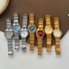 Gedi Elegant Ladies Quartz Wrist Watch Roman Numeral Dial Metal Link Bracelet Waterproof Daily Dress Watch