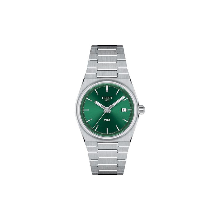 TISSOT PRX Quartz Movement 100m Water Resistance Women's Watch 35mm 34.6*35mm Green Dial T137.210.11.081.00
