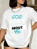 Unisex T Shirt God Dont Play About Me Print Short Sleeve Round Neck Casual Wear 220g