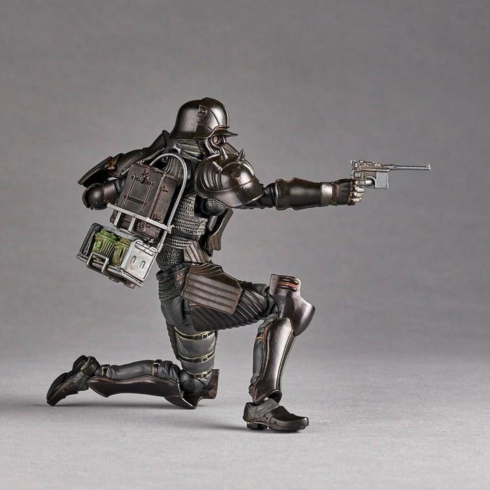 Kaiyodo Takeya-shiki Jizai Okimono Protect Gear "34-shiki Special Increased Armor" Black Ver. Approx. 150mm tall, 1/NS scale, PVC & ABS,