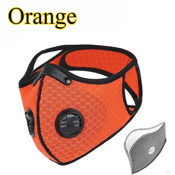 Cycling Face Mask with Activated Carbon Filter Anti Pollution Dust Proof Bicycle Mask Washable Breathable Outdoor Sport Training