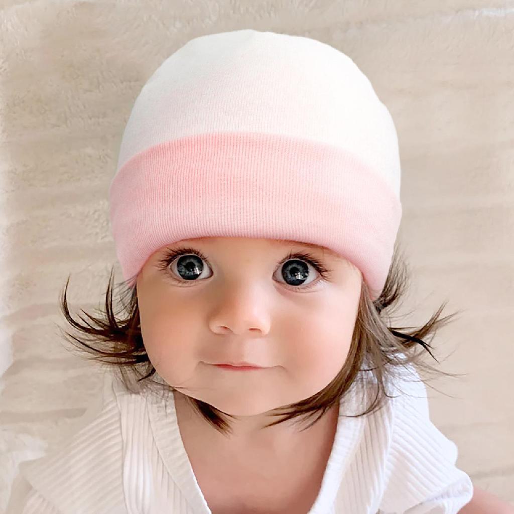 Matching Color Brushed Cap for Newborns: Spring, Autumn & Winter Styles, Double Size, 28 Colors