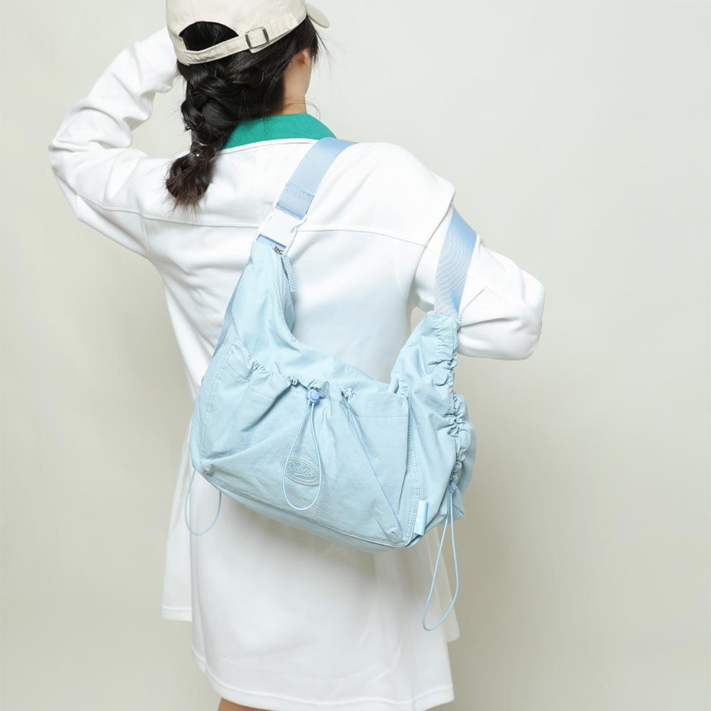 Crossbody bag Oxford cloth women's large-capacity pleated casual bag spring waterproof nylon dumpling bag