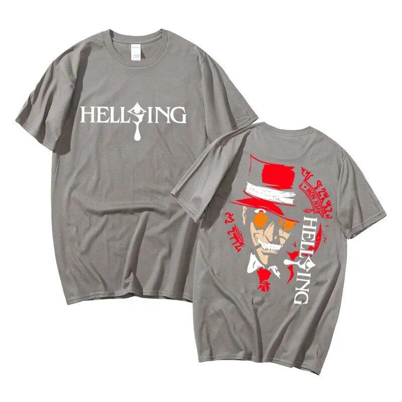 Anime Hellsing Ultimate Alucard Vampire Horror Tričko Muž Volné Tričko nadměrné velikosti Unisex Ženy Unisexga Ležérní Bavlněná trička