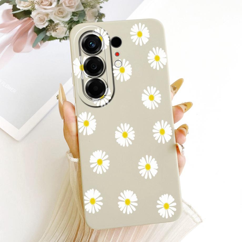 For Tecno Camon 50 4G CN5 Phone Case Floral Daisy Aesthetic Moon Nigth Bow Pattern Funda Soft Matte Silicone Back Cover Canom50