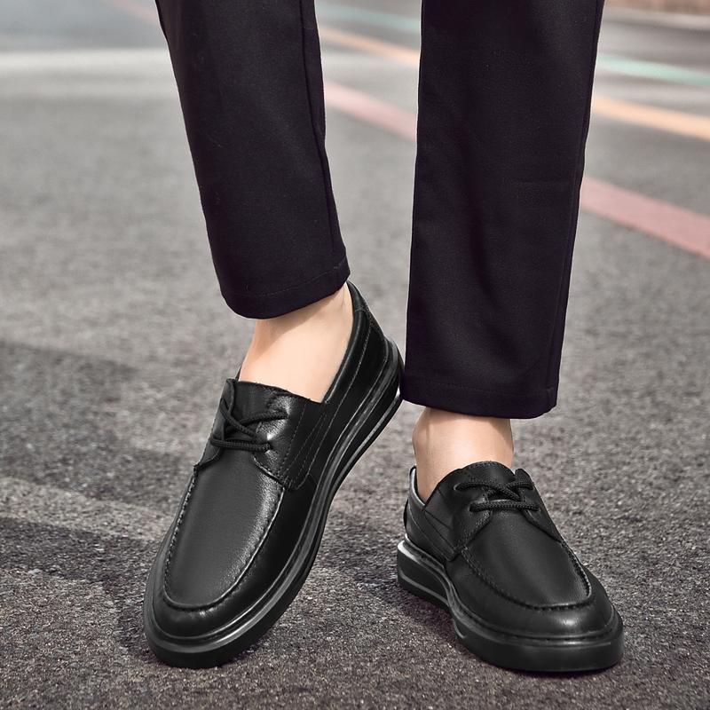 Echtes Leder Herren Freizeitschuhe Herren Atmungsaktive Slip-on-Fahrschuhe Herren Freizeitschuhe