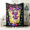 Hot Anime The Amazing Digital Circus Series Role Creative Cute Blanket Flannel Print Warm Soft Home Bedroom Blanket Supplies