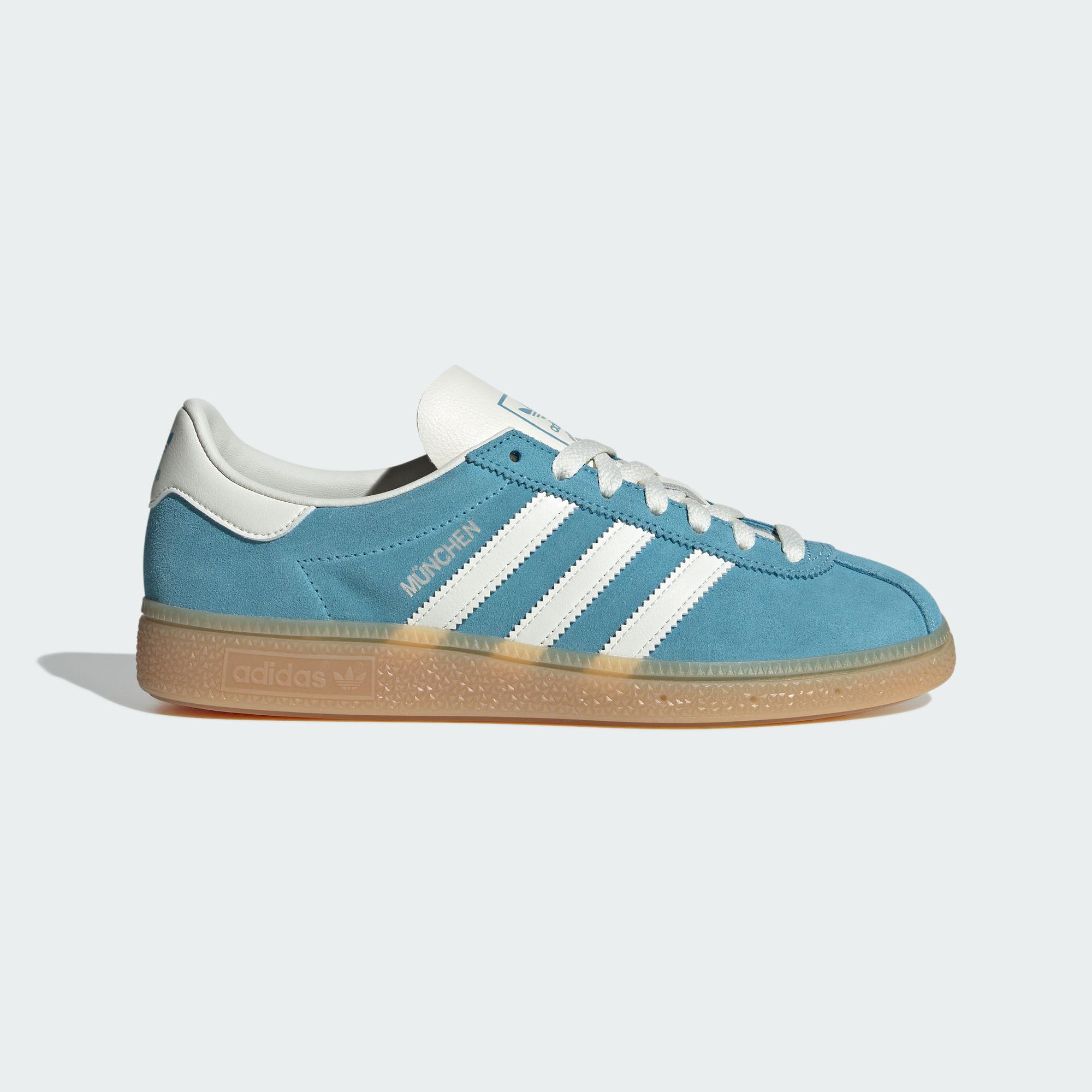 adidas Muenchen Подержанные Синий Цвет Слоновой Кости Серебристый Металлик (Женский) 38.5