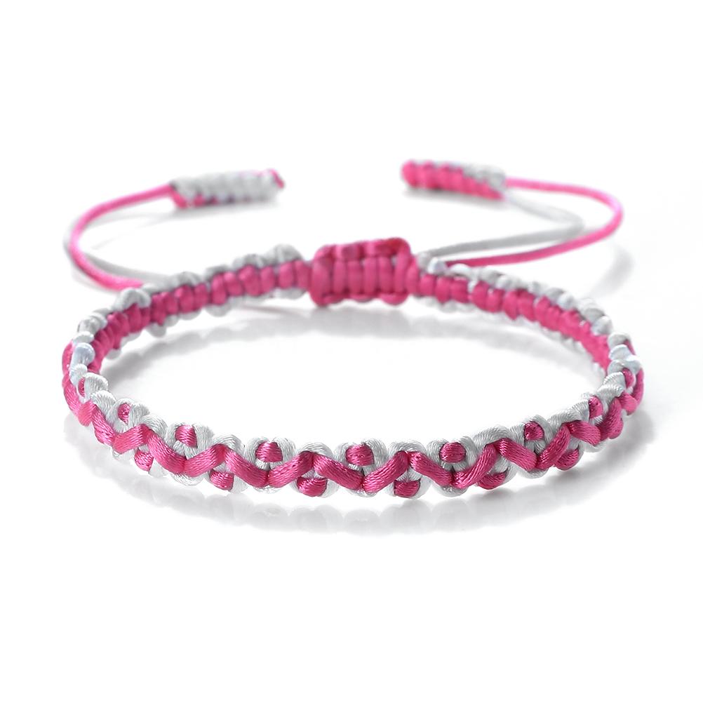 2 Colors Nylon Rope Bracelets for Women Men Handmade Adjustable Braided Knot Bangles Couple Friendship Lucky Daily Jewelry Gifts