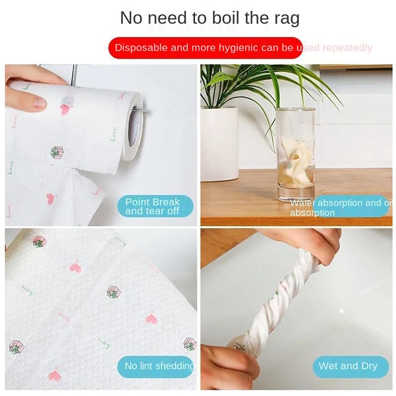 Kitchen Absorbent Non-Woven Dishwashing Cleaning Daily Necessities Scouring Pads