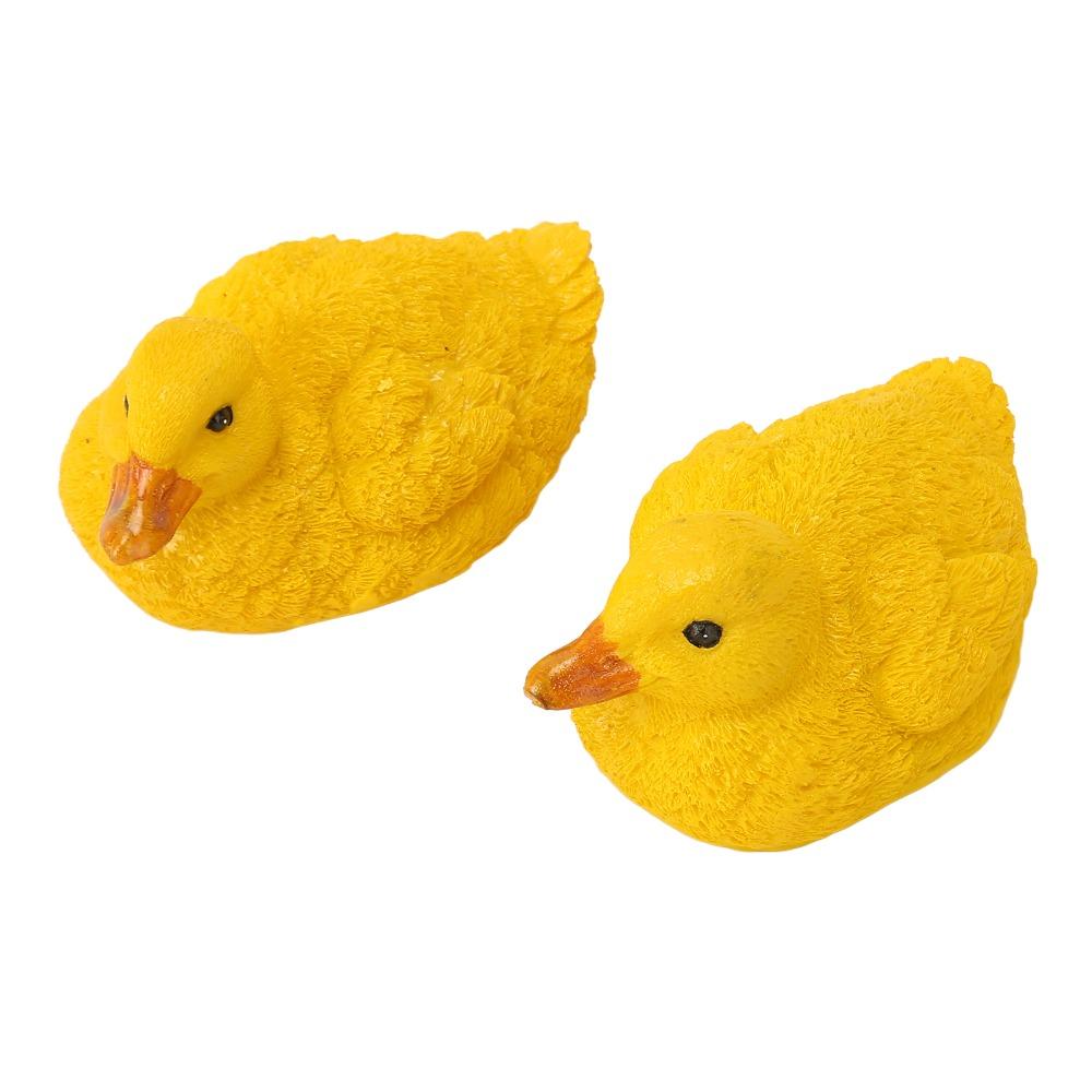 2pcs Simulation Duck Garden Statue Outdoor Floating Duck Decoration Resin Duck Figure Pond Decor