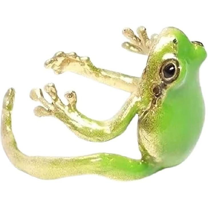 Latest-Tree Frog Ring, Adjustable Tree Frog Ring, Creative Frog Ring, Open Frogs Shaped Delicate Frog Ring for Women