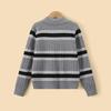 Montagut Girls' Academic Style Striped Knitted Cardigan