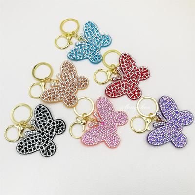 Strass Schmetterling Schlüsselanhänger und Taschenanhänger - Elegantes Anhänger- und Auto-Hängeornament