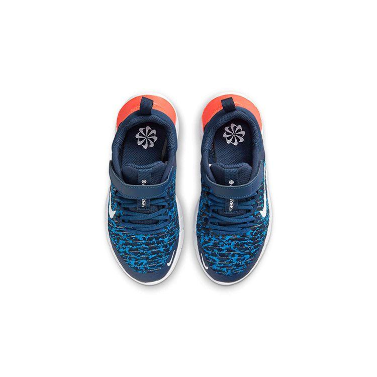 Nike Free RN 2021 Low Top Kids Running Shoes Kids Sneakers Blue Orange CZ3996-410