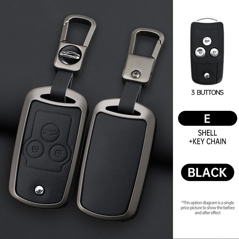 

Interior Mouldings Car Key Case Cover For Acura TL TSX ZDX RSX CRZ For Honda Civic Fit Accord CRV HRV Jazz Odyssey Alloy Leather