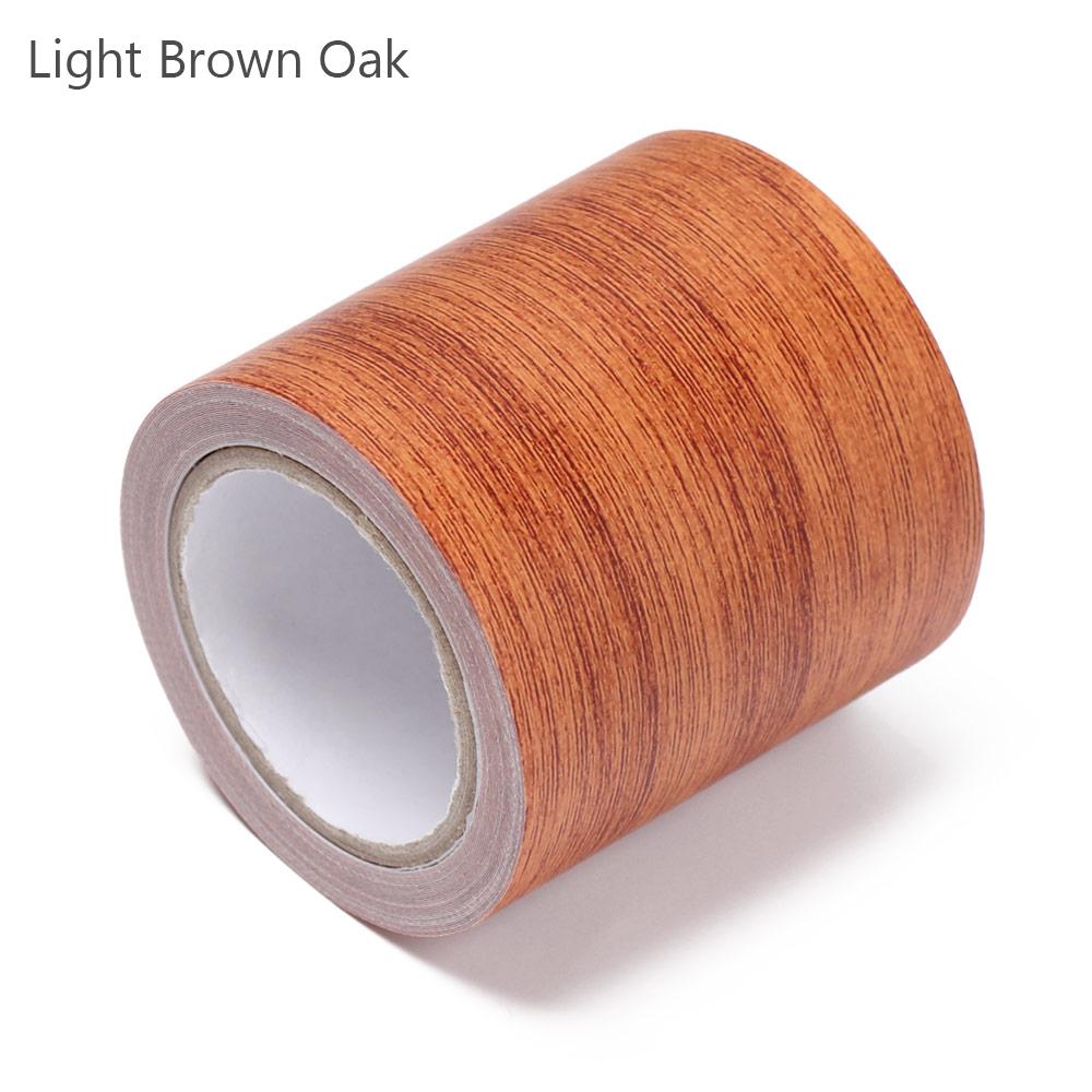 5M/Roll Furniture Tape Realistic Wood Grain Repair Adhensive Duct Tape Floor Renovation Skirting Line Sticker Home Decor