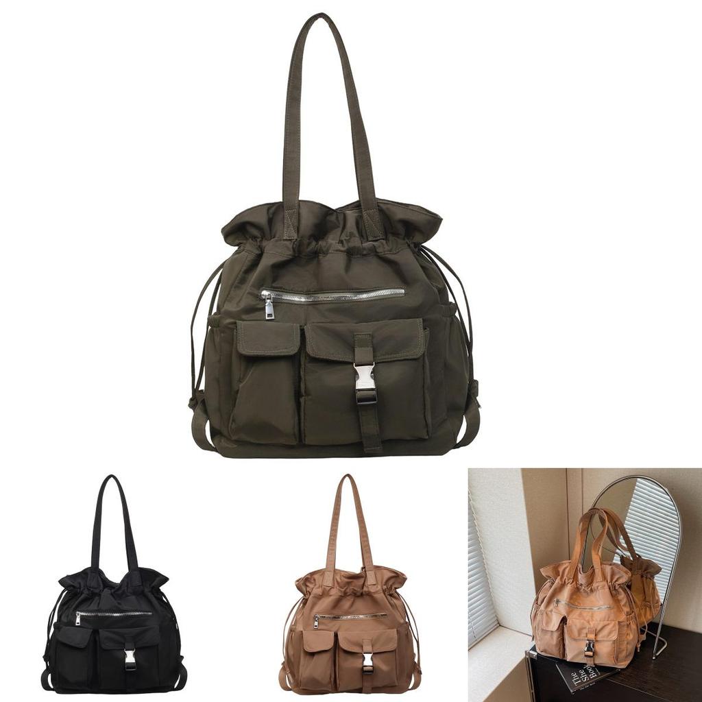 Simple Nylon Bag For Women With Soft Structure And Multiple Compartments For Everyday Carry