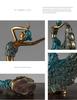 European Luxury Peacock Dancer Resin Ornament for Home and Wedding Decor