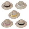 Woven Straw Hat Beach Sun Hat Hollows Out Sunhat Stylish Wide Border Hat for Casual Outings
