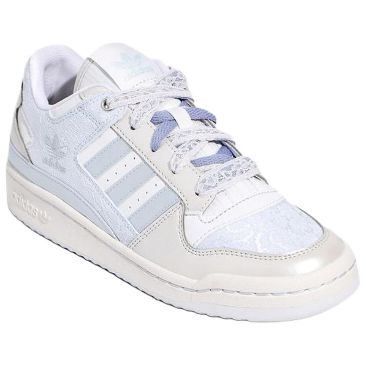 adidas Scarpe da Skateboard Originali FORUM Donna Basse Bianche Blu KZ7548